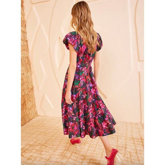 Ulla Johnson Hibiscus Ottilie Dress Sz 2 - Picture 2 of 6